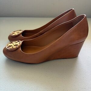 Tory Burch leather wedge shoes